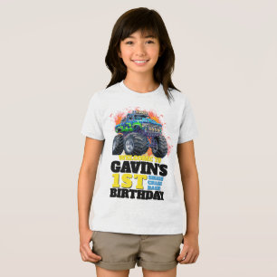 T-shirt En Tri-matière Monster Truck Personnalisé Anniversaire Fête
