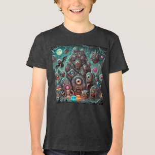 T-shirt En Tri-matière Monstres de la Lune Déplaisant Eyeball Invasion