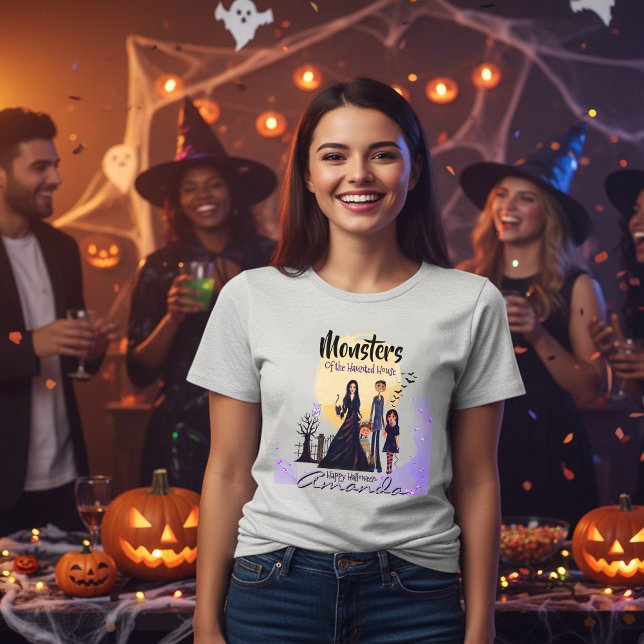 T-shirt En Tri-matière Monstres de la Maison Hantée (Monsters of the Haunted House Tri-Blend Shirt)