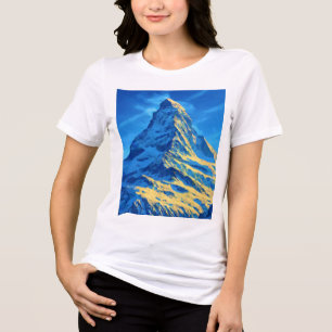 T-shirt En Tri-matière Montagne des Alpes du Cervin