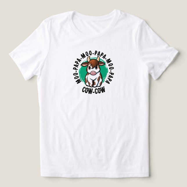 T-shirt En Tri-matière Moo Papa Cow (Design Recto)