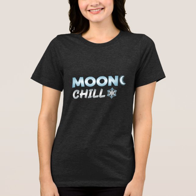 T-SHIRT  EN TRI-MATIÈRE MOONC  CHILL (Recto)
