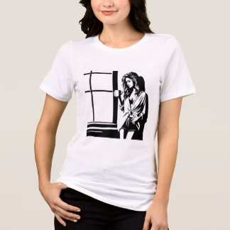 T-shirt En Tri-matière Morning Bliss Minimaliste Café Girl Design