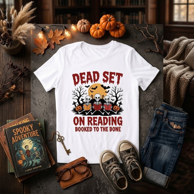 T-shirt En Tri-matière Mortellement décidé à lire Halloween (Créateur téléchargé)