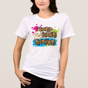T-shirt En Tri-matière Mot Graffiti de style 2 pour l'anniversaire de vot