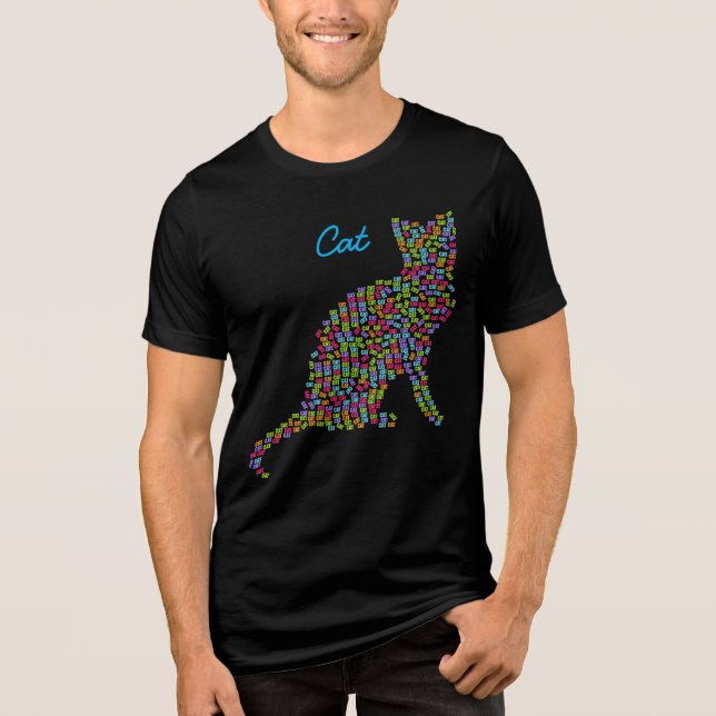 T-shirt En Tri-matière mot tee shirt chat (Recto)