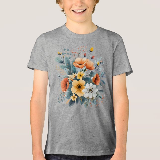 T-shirt En Tri-matière Mother's Day Boho Flowers Clipart-619830 (Recto)