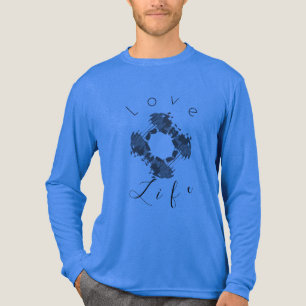 T-shirt En Tri-matière Motif Abstrait "Love Life" au charbon de bois