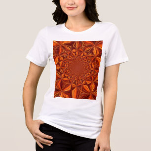 T-shirt En Tri-matière Motif d'Art numérique Red Kaleidoscope-28503