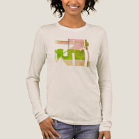Motif d'Art Tribal Géométrique Rose Vert, Petit