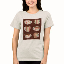Motif de cercle chaud sur des tasses de café