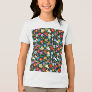 T-shirt En Tri-matière Motif de fleurs sans soudure Ditsy-13554