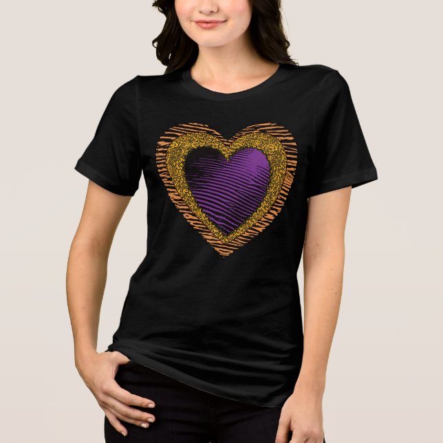 T-shirt En Tri-matière Motif de style de tatouage coeur punk rockabilly d (Recto)