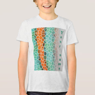 T-shirt En Tri-matière Motif de triangle coloré unique & citations
