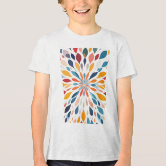 T-shirt En Tri-matière Motif floral abstrait vibrant éclaté