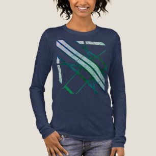 T-shirt En Tri-matière Motif géométrique diagonal gris vert MCM