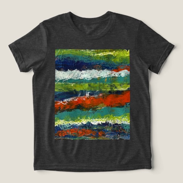T-shirt En Tri-matière motif horizontal (Design Recto)