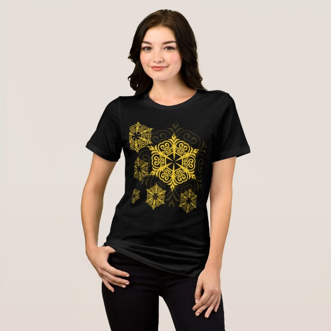T-shirt En Tri-matière Motif thaïlandais jaune (Recto plein)