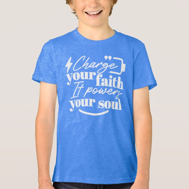 T-shirt En Tri-matière Motivational Christian Quote – Charge Your Faith (Recto)
