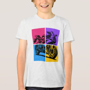 T-shirt En Tri-matière Moto de sport Pop Art