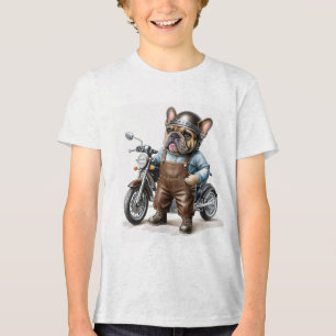 T-shirt En Tri-matière motocyclette bouledogue français