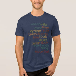 T-shirt En Tri-matière Mots liés à vélo / Typographie