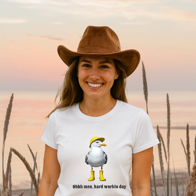 T-shirt En Tri-matière Mouette drôle dans les bottes de pluie - Humour de (Créateur téléchargé)
