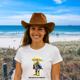 T-shirt En Tri-matière Mouette drôle dans les bottes de pluie - Humour de