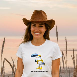 T-shirt En Tri-matière Mouette drôle dans les bottes de pluie - Humour de