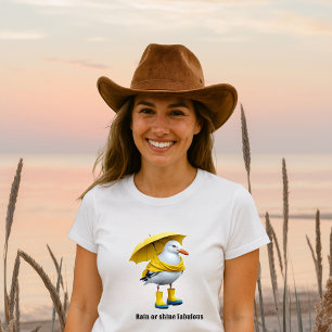 T-shirt En Tri-matière Mouette drôle dans les bottes de pluie - Humour de