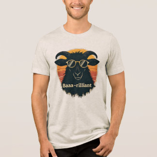 T-shirt En Tri-matière Moutonneuse de génie Pun mouton drôle Lunettes de