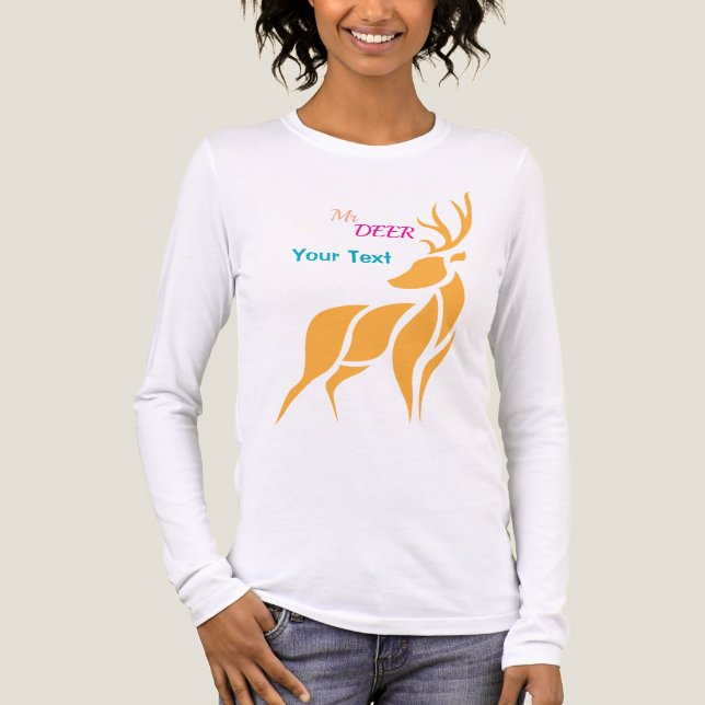 T-shirt En Tri-matière Mr. Deer Graphic – Rustic Woodland Style (Recto)