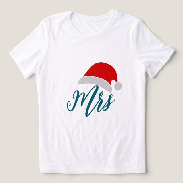T-shirt En Tri-matière Mrs Santa Womens Christmas Shirt - Couples Tee (Design Recto)