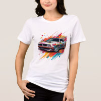 Muscle Coloré Voiture Pop Art Classic Retro Design
