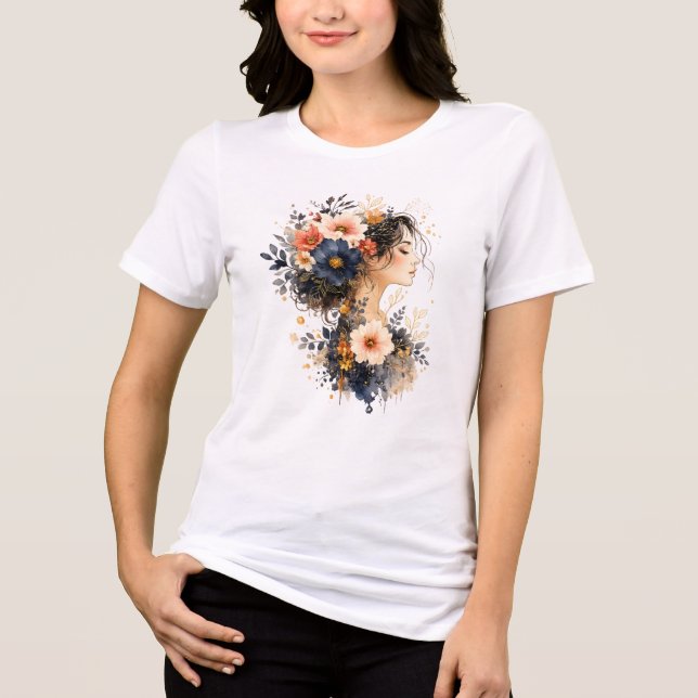 T-shirt En Tri-matière Muse Florale (Recto)