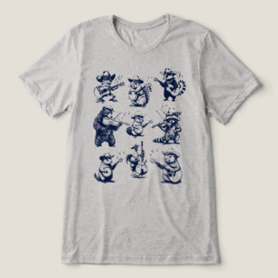 T-shirt En Tri-matière Musiciens Animaux Cow-boy Musique Country Bluegras