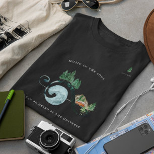 T-shirt En Tri-matière Musique dans l'âme Monogramme rustique aquarelle