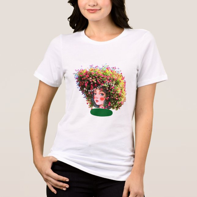 T-shirt En Tri-matière My Heart Still Young – Artistic Tree Hair Girl  (Recto)