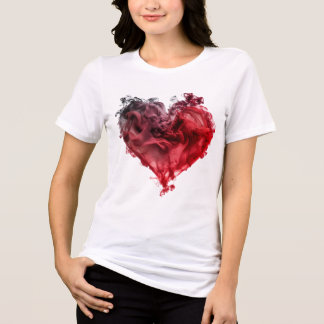 T-shirt En Tri-matière Mystic Love Heart Red Swirl Heart 