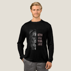 T-SHIRT EN TRI-MATIÈRE N'ABANDONNE JAMAIS L'ESPOIR