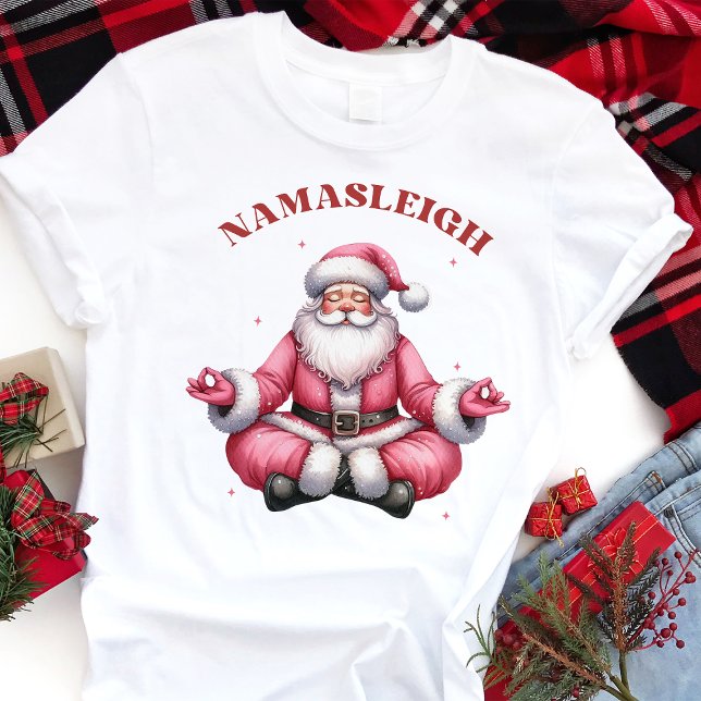 T-shirt En Tri-matière Namasleigh Funny Père Noël Yoga Christmas (Créateur téléchargé)