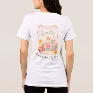 T-shirt En Tri-matière Namaste avec mon tee-shirt yoga chèvres