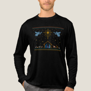 T-shirt En Tri-matière Nativité nue laide Sweater de Noël religieux