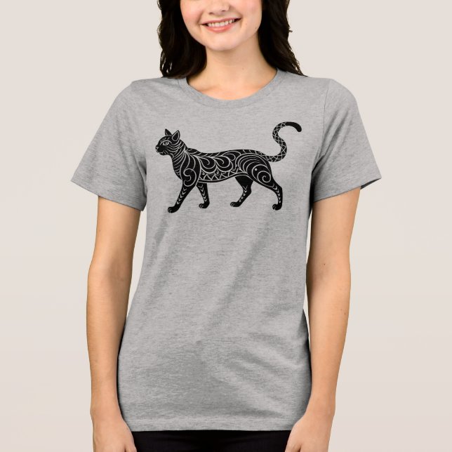 T-shirt En Tri-matière Nature Générée par l'IA Chat Vector Graphic Tee (Recto)