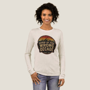 T-shirt En Tri-matière Né dans la mauvaise décennie Montagne Rétro Vintag
