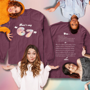 T-shirt En Tri-matière Ne dites pas 6-7 Drôle d'Anglais