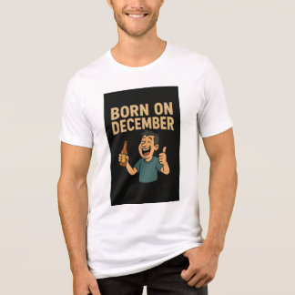 T-shirt En Tri-matière Né en décembre – Drôle Vintage