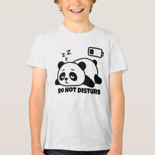 T-shirt En Tri-matière Ne pas déranger Panda endormi Mignon Paresseux Drô