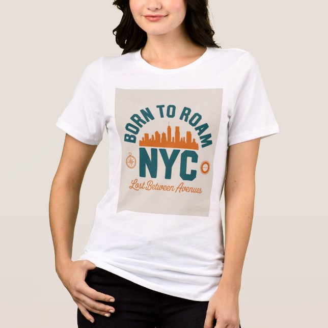 T-shirt En Tri-matière Né pour errer NYC (Recto)