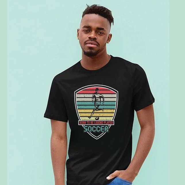 T-shirt En Tri-matière Né Pour Être Un Joueur Légende Soccer (Créateur téléchargé)